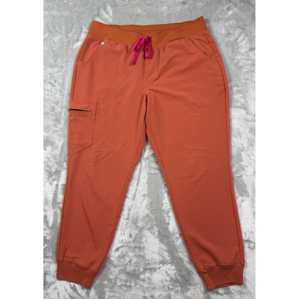 FIGS Womens Large Zamora Jogger Scrub Pants Limited Edition Terracotta